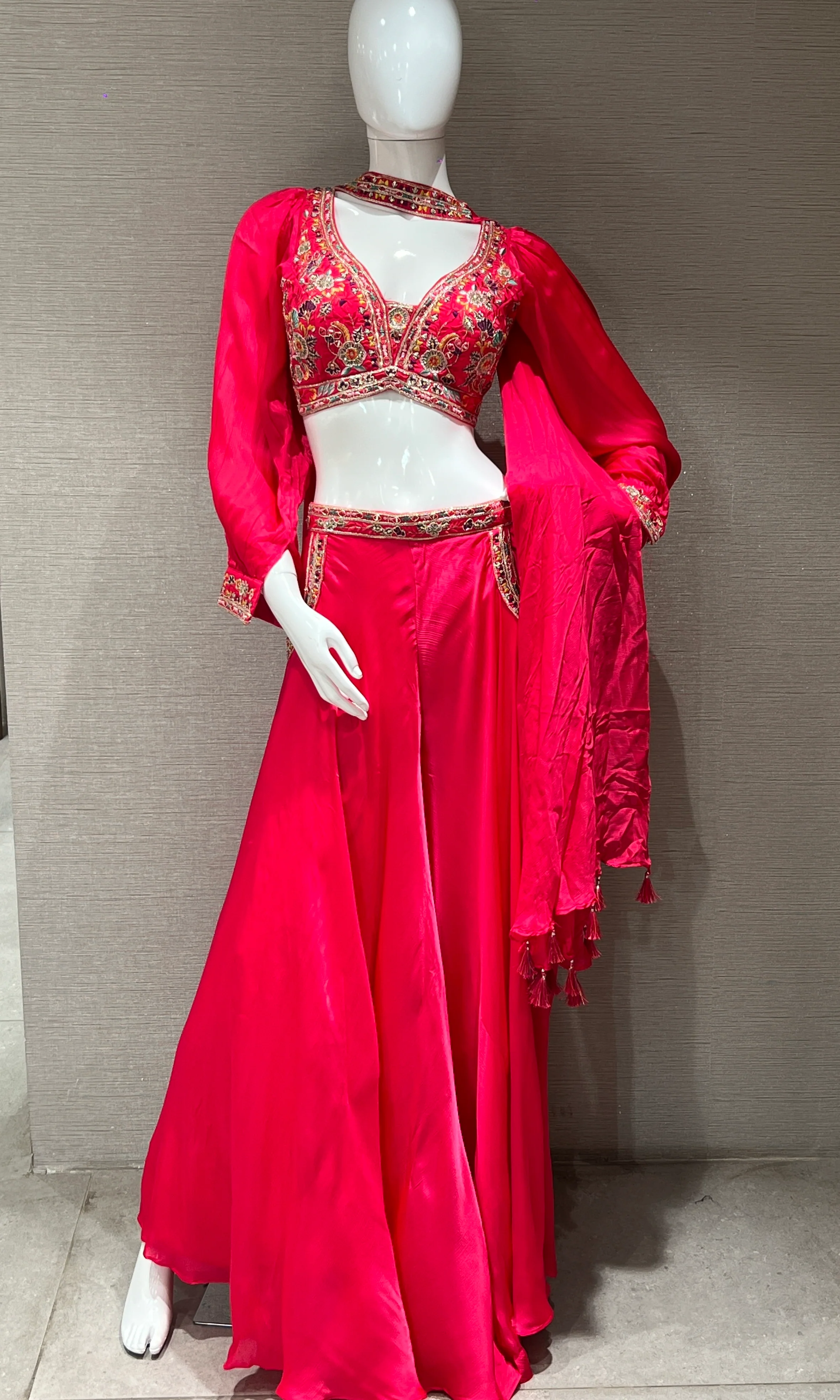 Crop Top & Palazzo Set