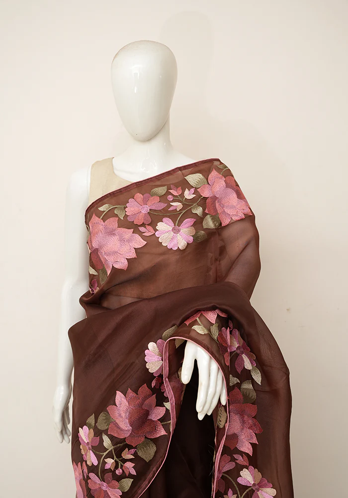 Floral Organza Saree